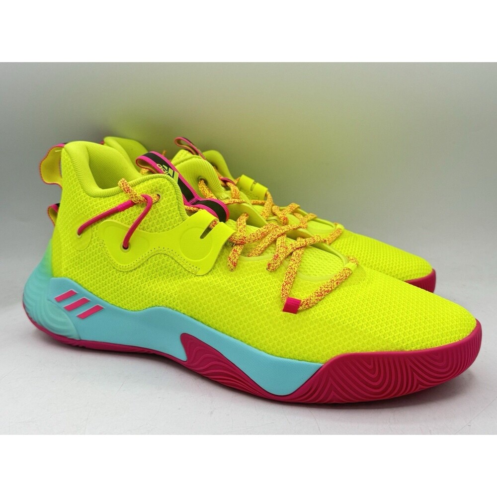 adidas Harden Stepback 3 Solar Yellow Shock Pink GY8634 Men’s Size 12
